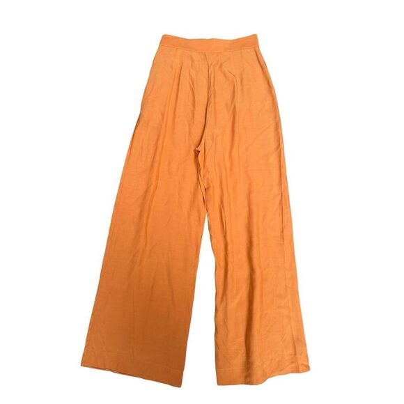 & Other Stories Paris Atelier High Waisted Tangerine Orange Trouser Flowy Pant 2 - Picture 3 of 12